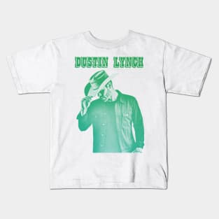 Dustin Lynch 18-green solid style, Kids T-Shirt